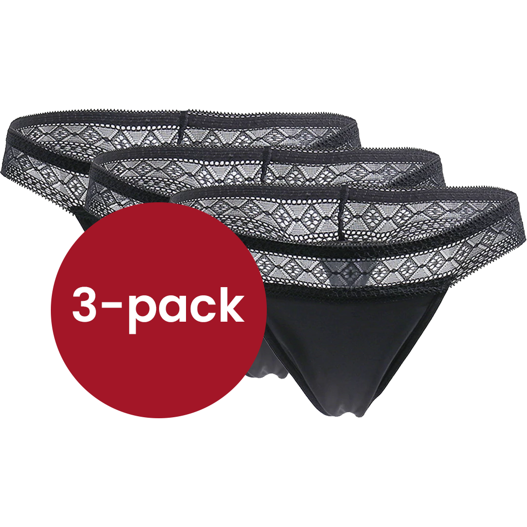 Afdeling Wonderbaarlijk Hiel Nylon 3-PACK Menstruatie Ondergoed G-string – Lekvrij