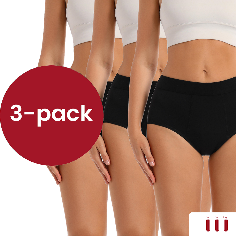 scannen Imitatie kabel 3-PACK Menstruatie Ondergoed High-Waist - Lekvrij